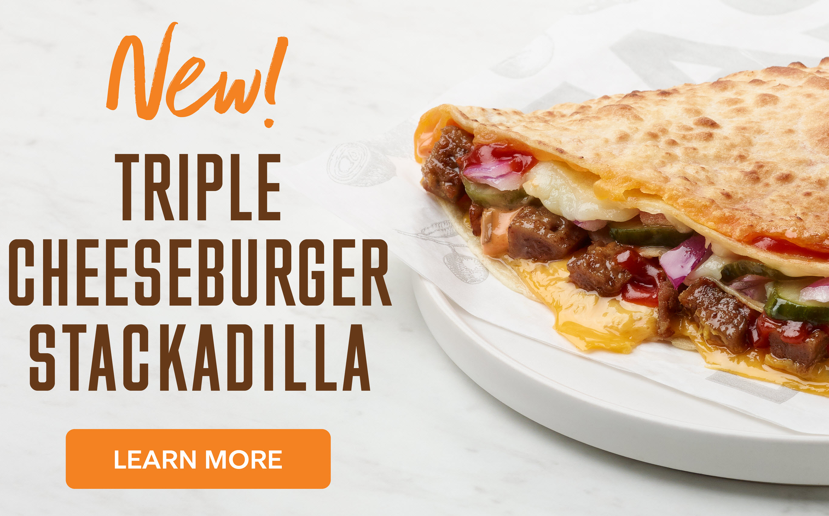 New! Triple Cheeseburger Stackadilla